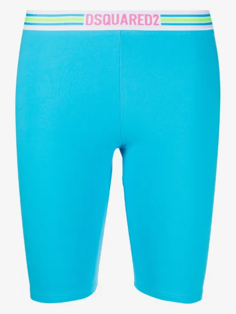 DSQUARED2 logo-waistband cropped leggings