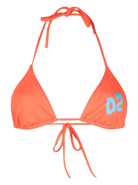 DSQUARED2 haut de bikini à logo imprimé
