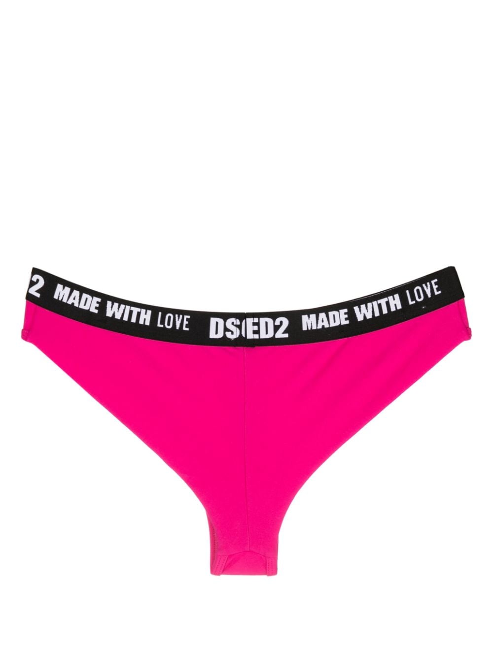 Shop Dsquared2 Logo-waistband Briefs In Pink