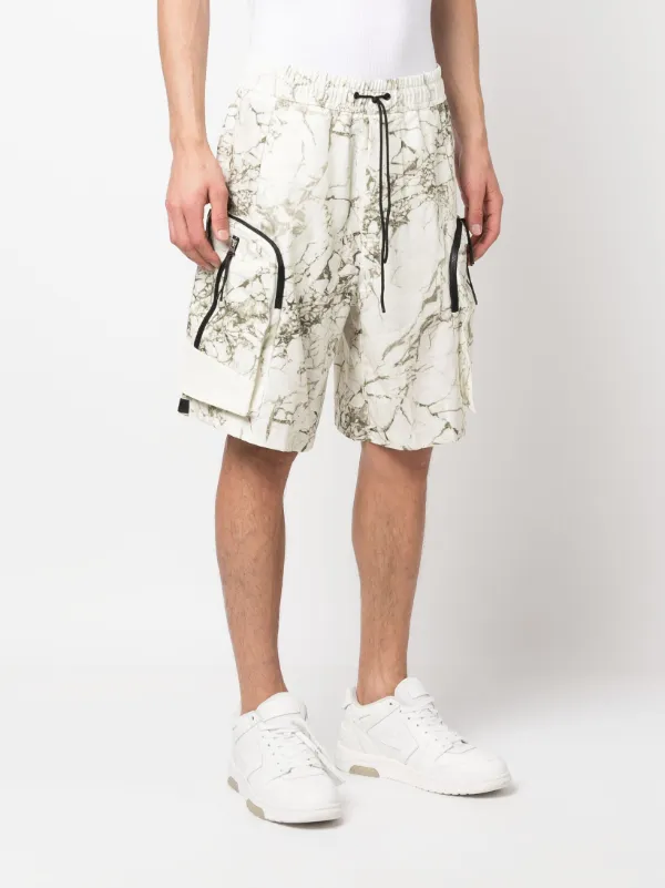 a cold wall ナイロンショートパンツ M A-COLD-WALL* プリント ショートパンツ | ニュートラル | FARFETCH JP