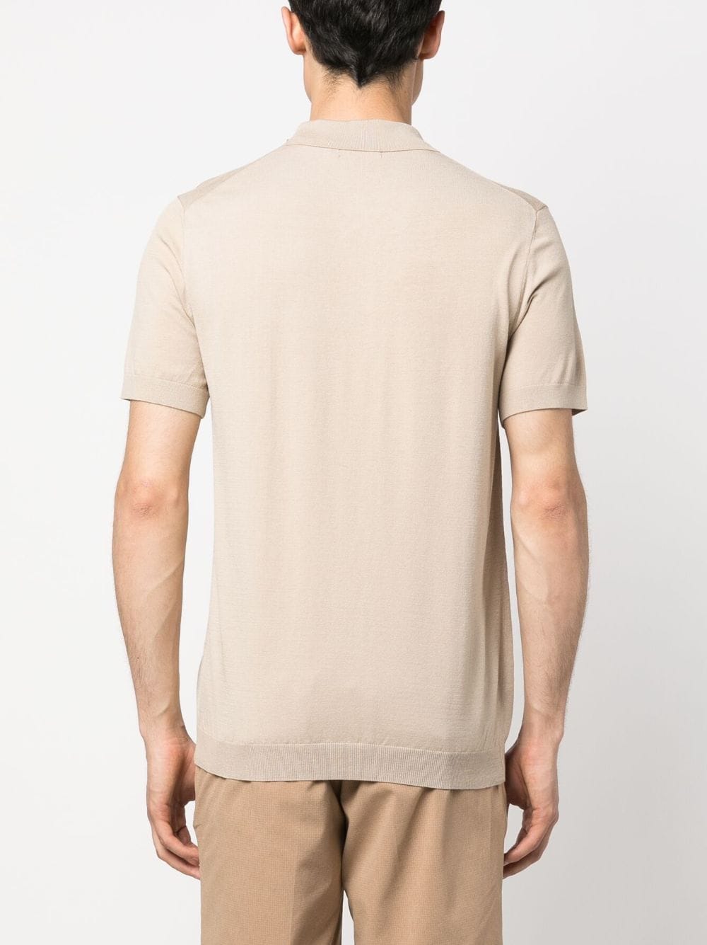 Shop J. Lindeberg Ridge Rayon Silk Polo Shirt In Neutrals