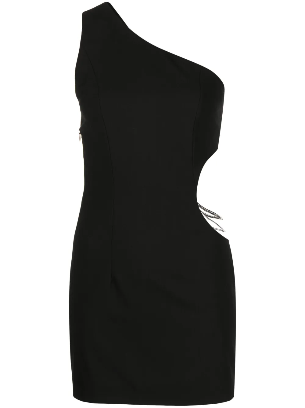 DONDUP chain-detail one-shoulder dress