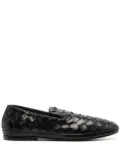 Henderson Baracco Guinea square-toe leather loafers - Black