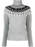 Fabiana Filippi intarsia-knit roll-neck jumper - Grey