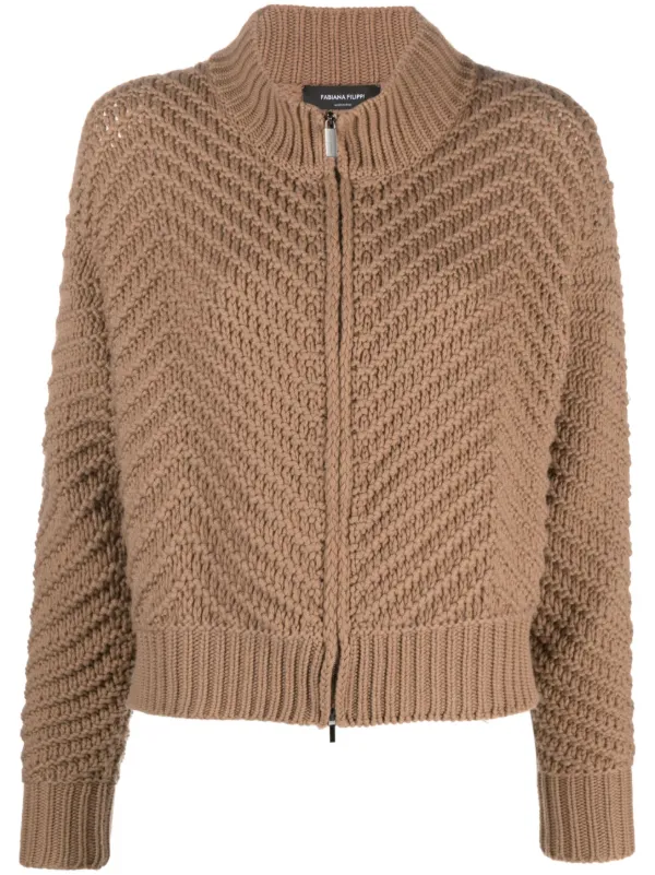 Fabiana Filippi zip-up Cashmere Cardigan - Farfetch