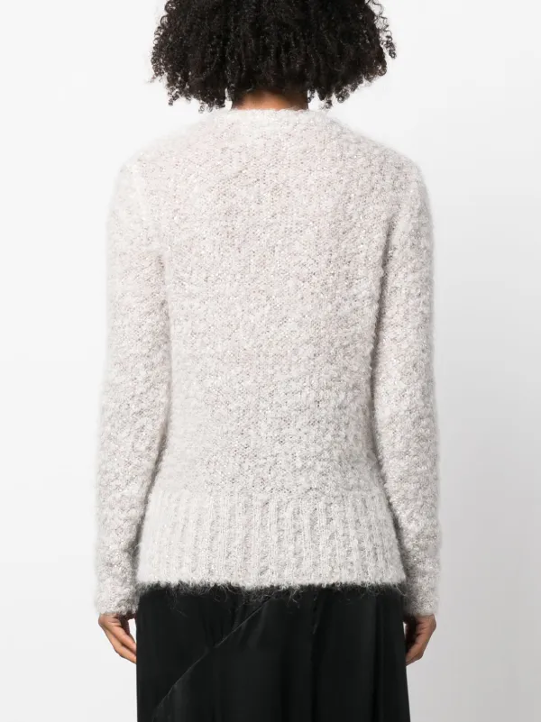 FABIANA FILIPPI ホワイト五分袖セーター Cashmere sweater, raffia for Women | Fabiana Filippi®