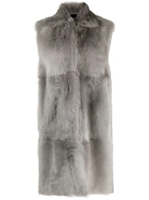 Fabiana Filippi sleeveless faux-fur coat