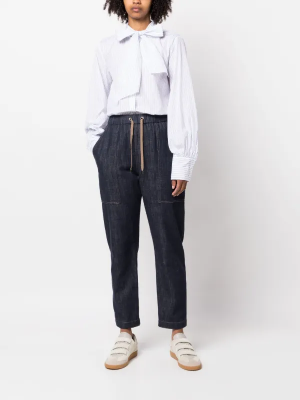 Fabiana Filippi ストライプ ボウタイ シャツ | ホワイト | FARFETCH JP