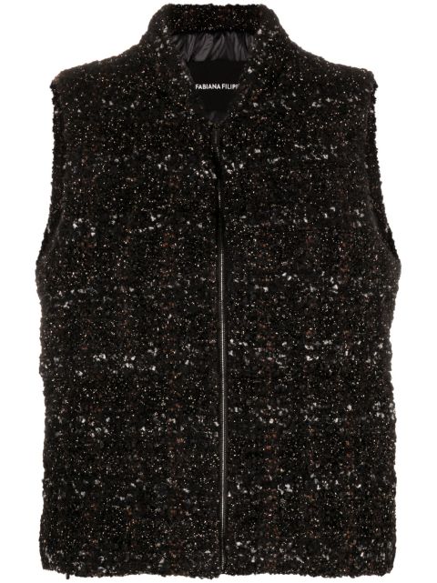 Fabiana Filippi padded bouclé gilet