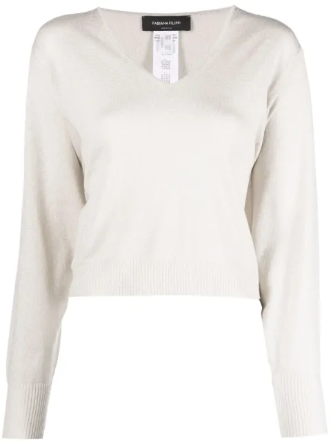 Fabiana Filippi V-neck drop-shoulder jumper
