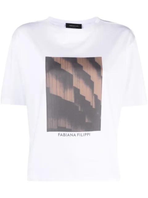 Fabiana Filippi graphic-print cotton T-shirt