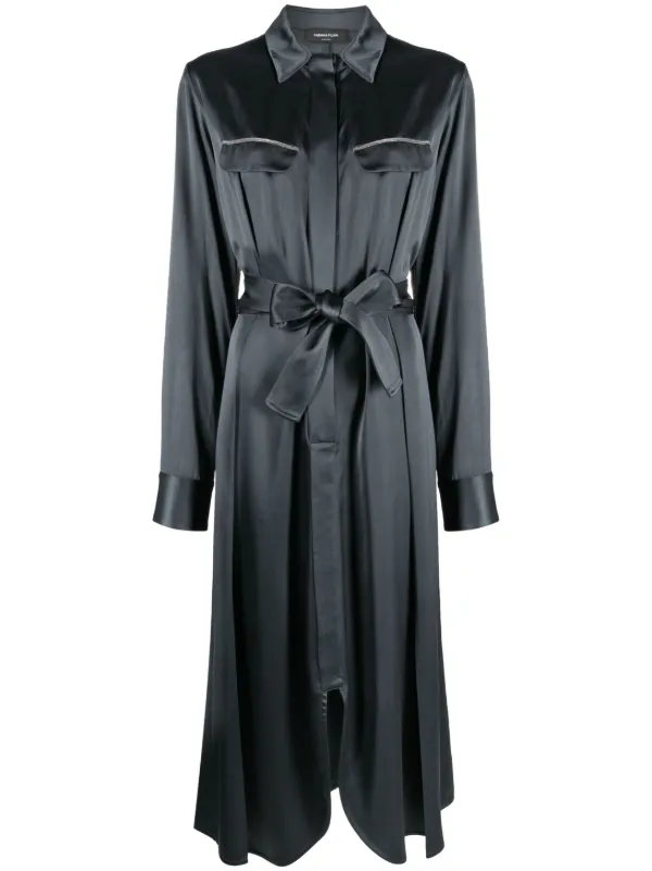 Fabiana Filippi サテン シャツドレス | ブルー | FARFETCH JP