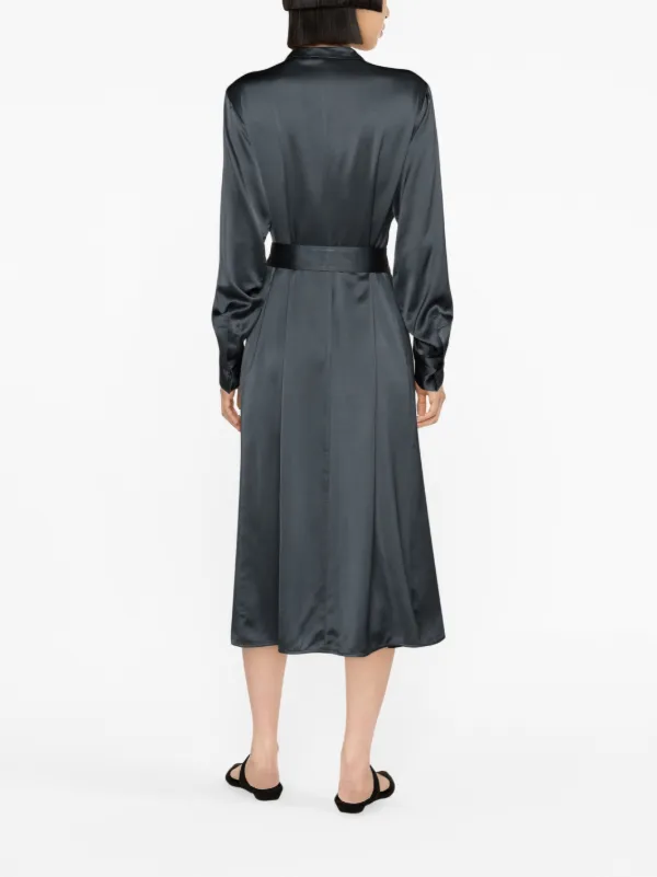 Fabiana Filippi サテン シャツドレス | ブルー | FARFETCH JP