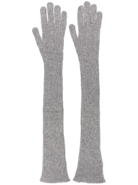 Fabiana Filippi elbow-length ribbed cashmere gloves