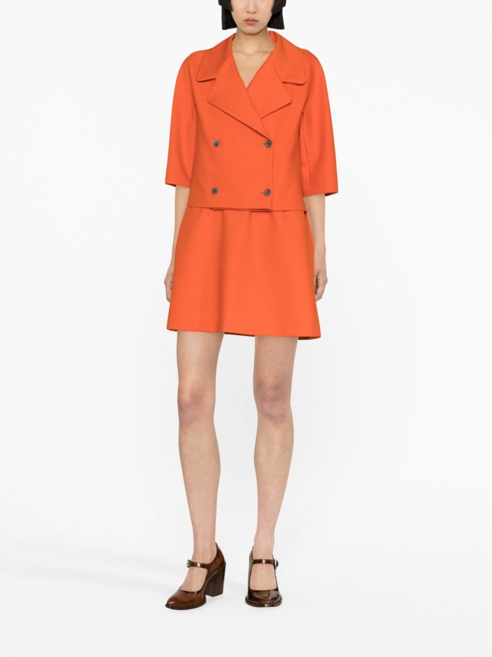 Shop Fabiana Filippi High-waist Skirt In Orange