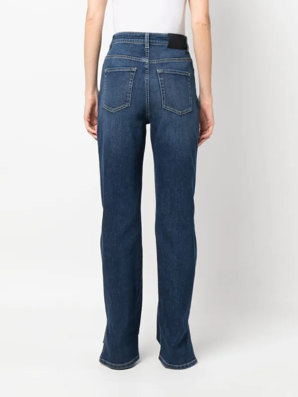 Fabiana Filippi side-slit Bootcut Jeans | Blue | FARFETCH IN