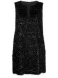 Fabiana Filippi metallic-threading fringed minidress - Black