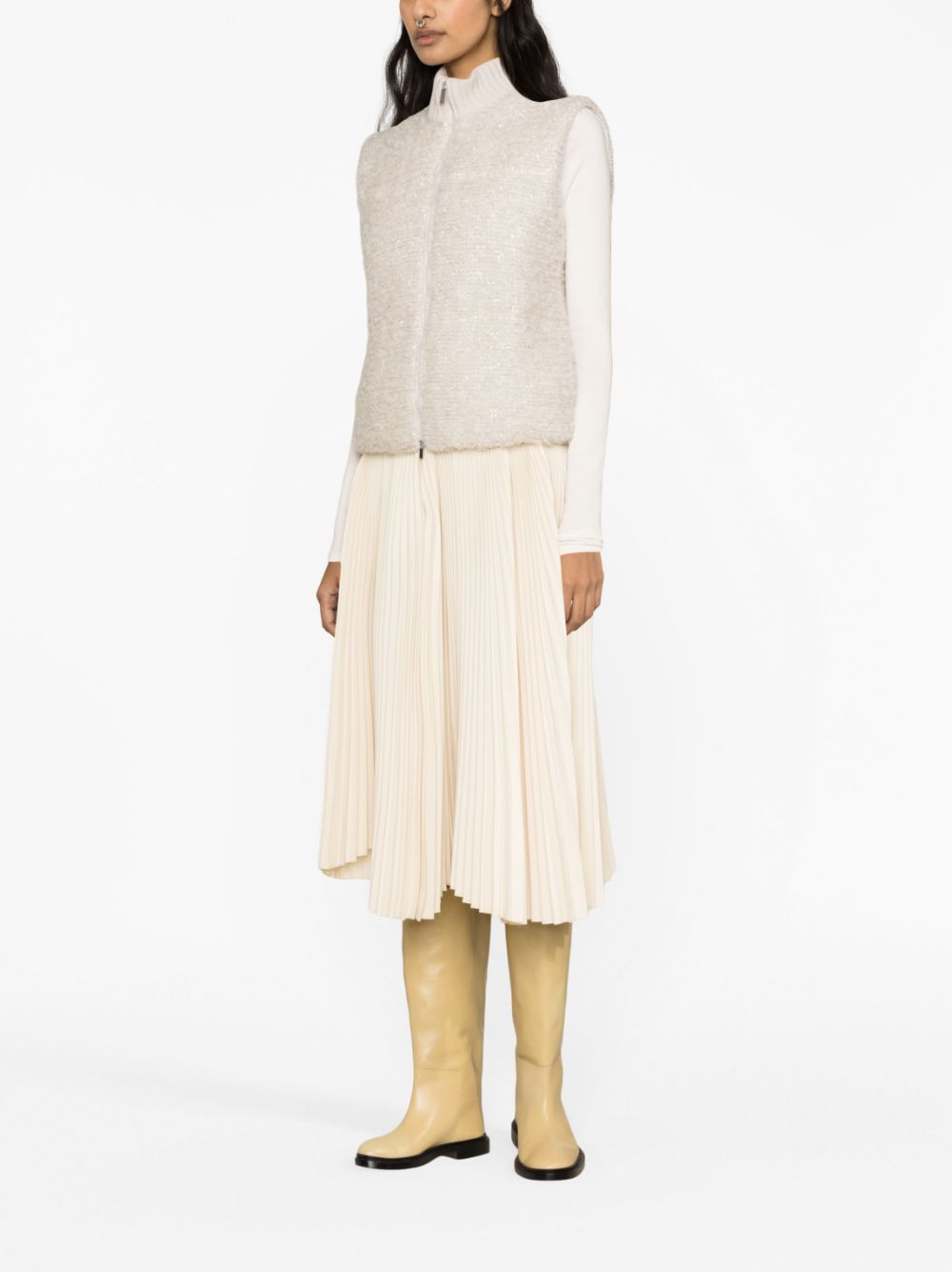 Fabiana Filippi textured-finish Gilet - Farfetch