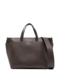 Fabiana Filippi grained leather tote bag - Brown