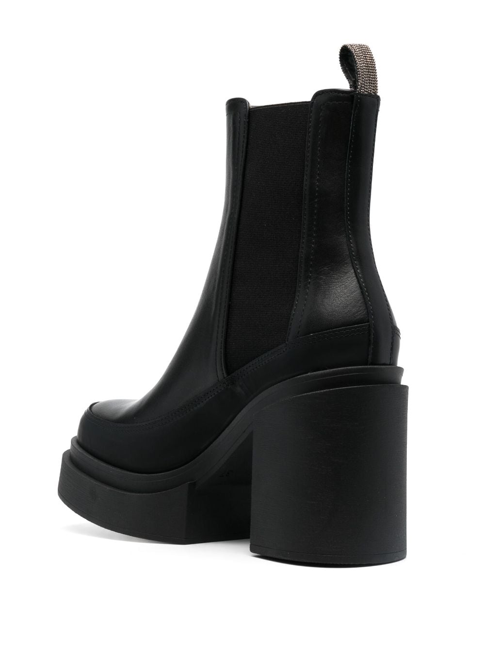 Shop Fabiana Filippi Flatform Combat Boots In Black