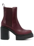Fabiana Filippi flatform combat boots - Red