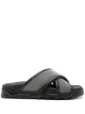 Fabiana Filippi rhinestone-embellished leather slides - Black