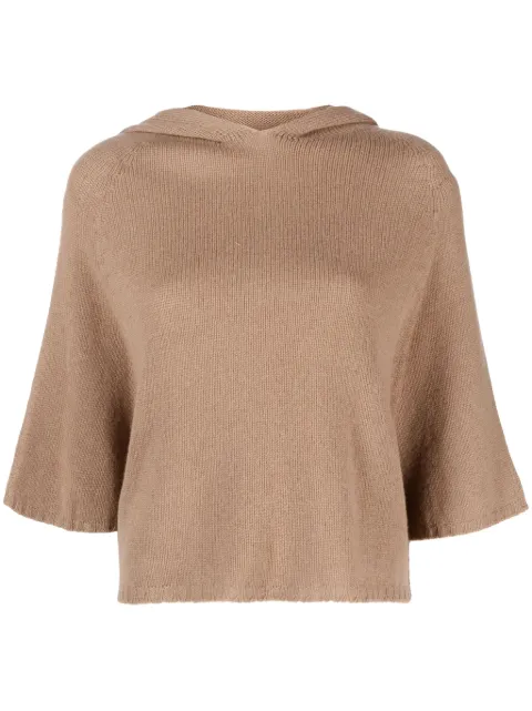 Fabiana Filippi three-quarter sleeved hooded jumper