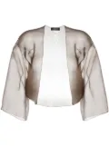 Fabiana Filippi semi-sheer silk jacket - Brown