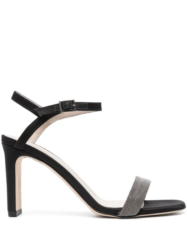 Fabiana Filippi ビーズトリム レザーサンダル | ブラック | FARFETCH JP