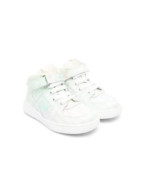 Fendi Kids FF-logo print hi-top sneakers 