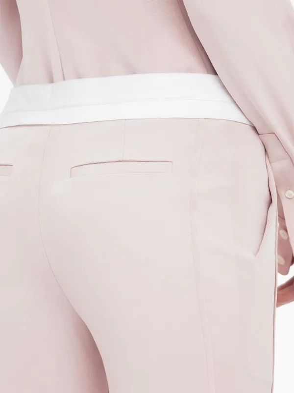 Pantalon évasé Victoria Beckham En Daim Rose - Taille 8, Neuf Avec Petits Défauts, Luxe Et Style