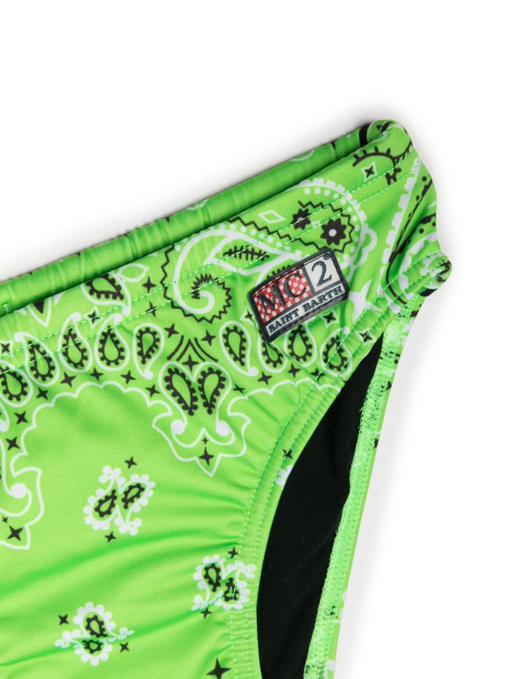 MC2 Saint Barth Kids Billy bandana-print swim trunks - Groen