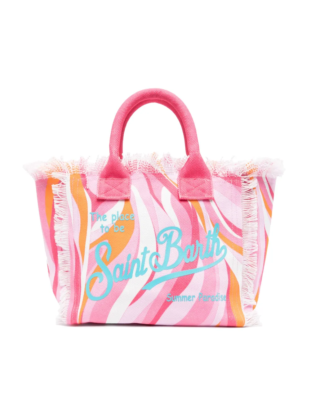 Mc2 Saint Barth Kids' Logo-print Tote Bag In Pink