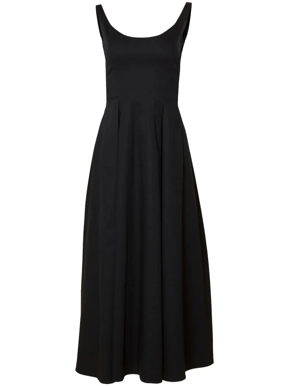 Carolina Herrera Cotton-blend Midi Dress In Black