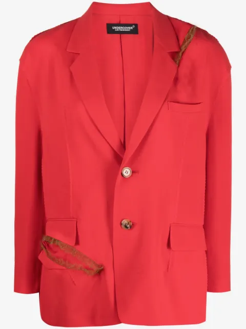 Undercover blazer estilo boxy con ribete de tul
