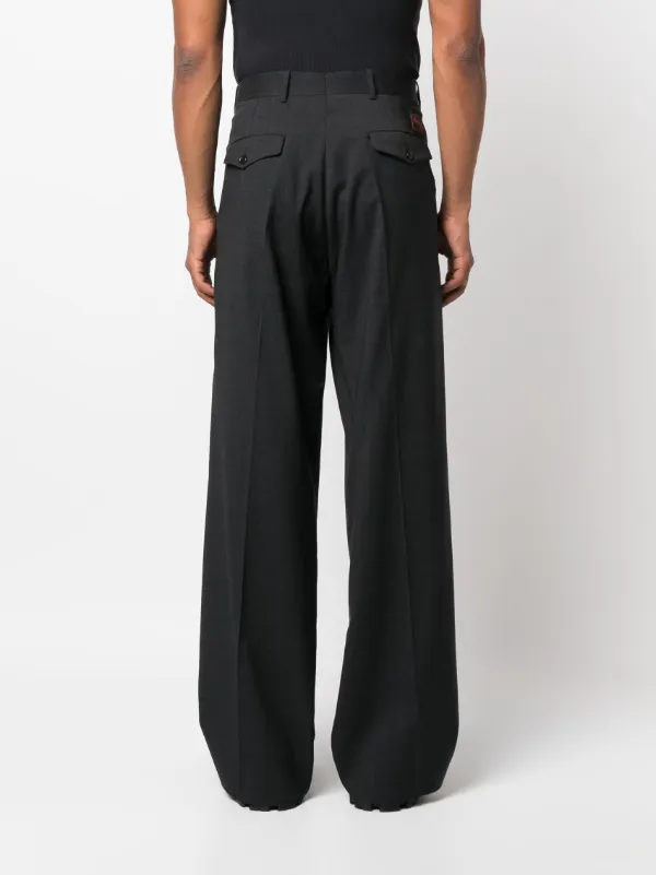 Raf Simons ミッドライズ ワイドパンツ | グレー | FARFETCH JP