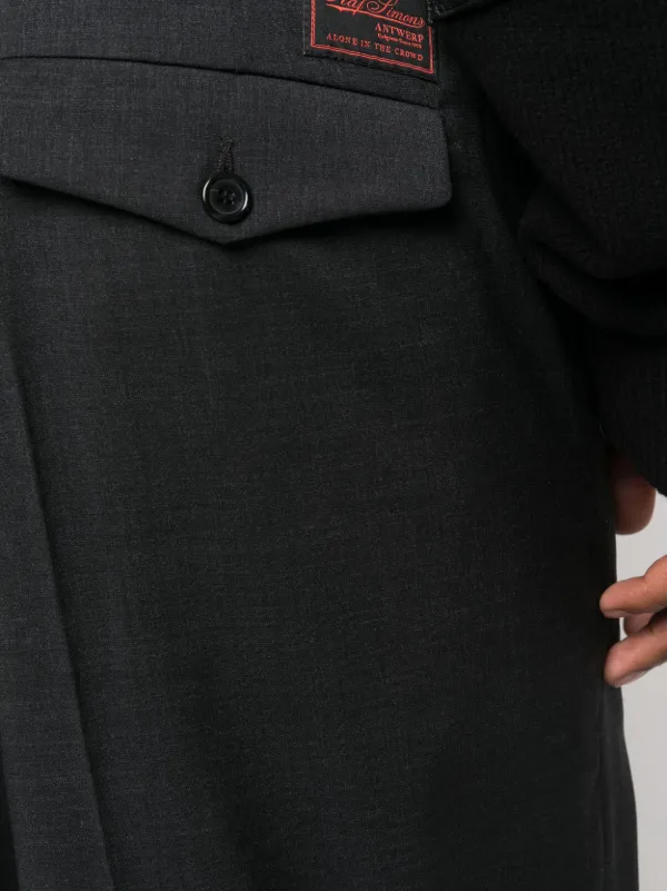 Raf Simons mid-rise wide-leg Trousers | Grey | FARFETCH