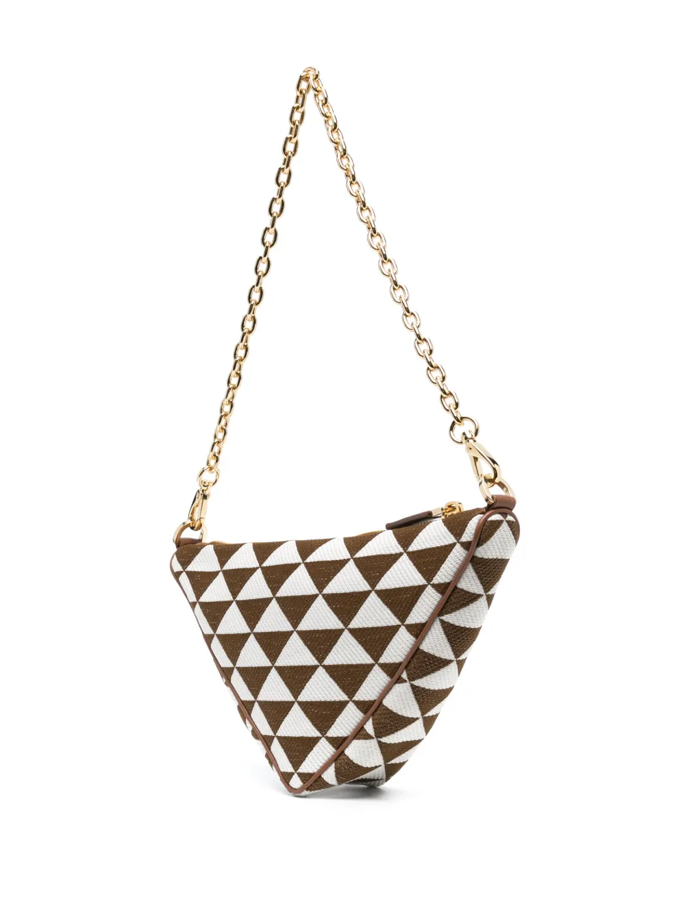 Prada Symbole Logo-plaque Mini Bag In Brown