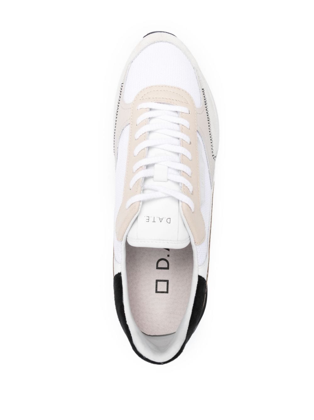 Shop Date Panelled Low-top Sneakers In White