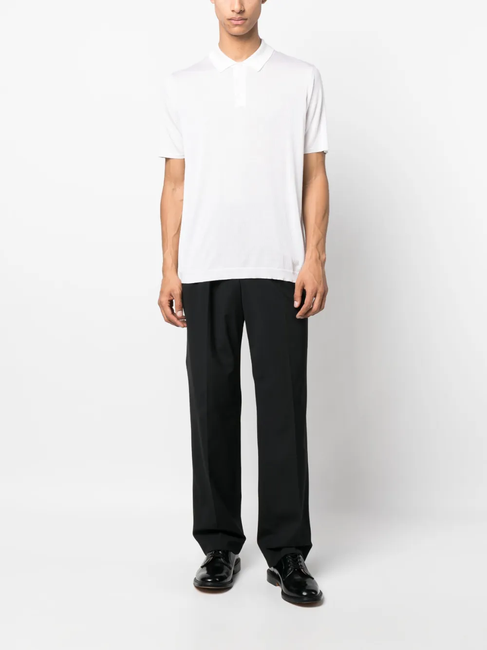 Roberto Collina Zijden poloshirt - Wit