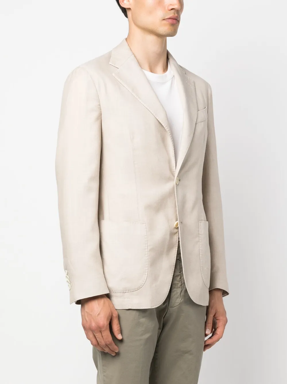 Lardini Single-breasted Blazer In Neutrals