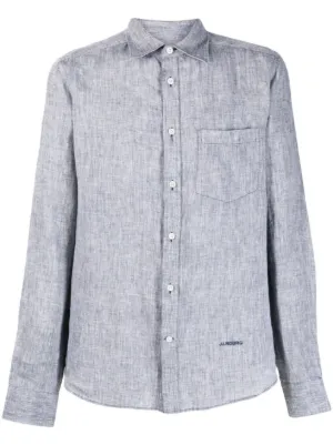 LCW Vision Chemise Pour Hommes à Manches Longues En Tissu Dobby Coupe Reguliere Bleu O 4333992