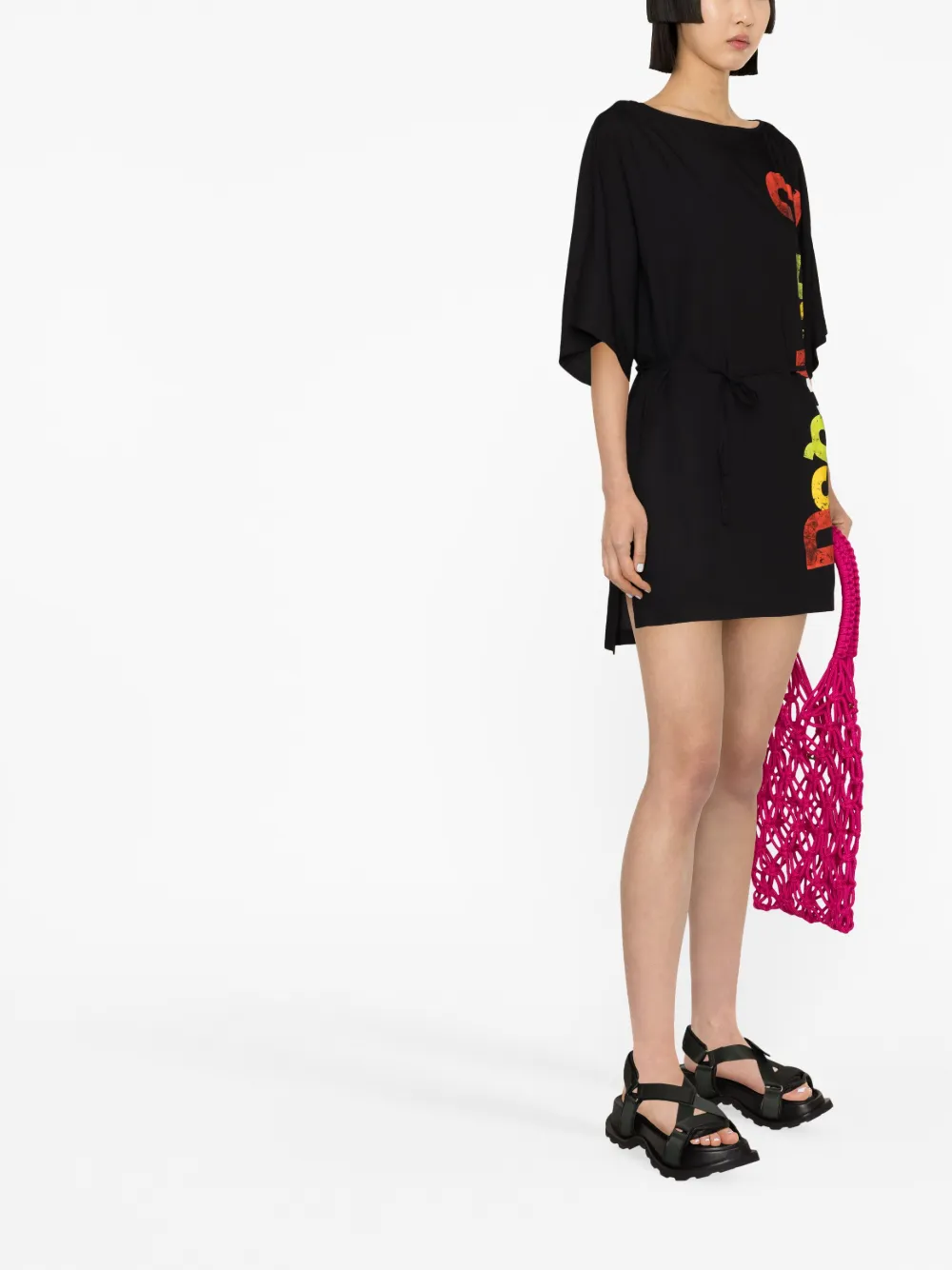 Dsquared2 T-shirt met logoprint - Zwart