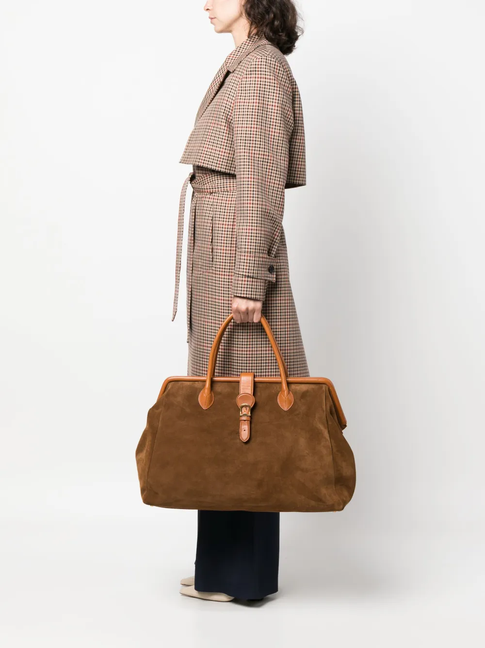 Giuliva Heritage Mary Poppins suede tas - Bruin