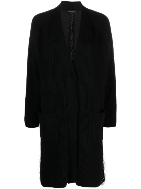 Fabiana Filippi bouclé-detailing knitted cardi-coat