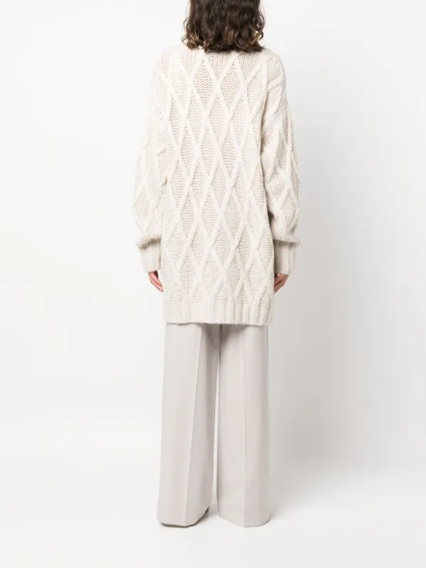 Fabiana Filippi アランニット ロングカーディガン | ニュートラル