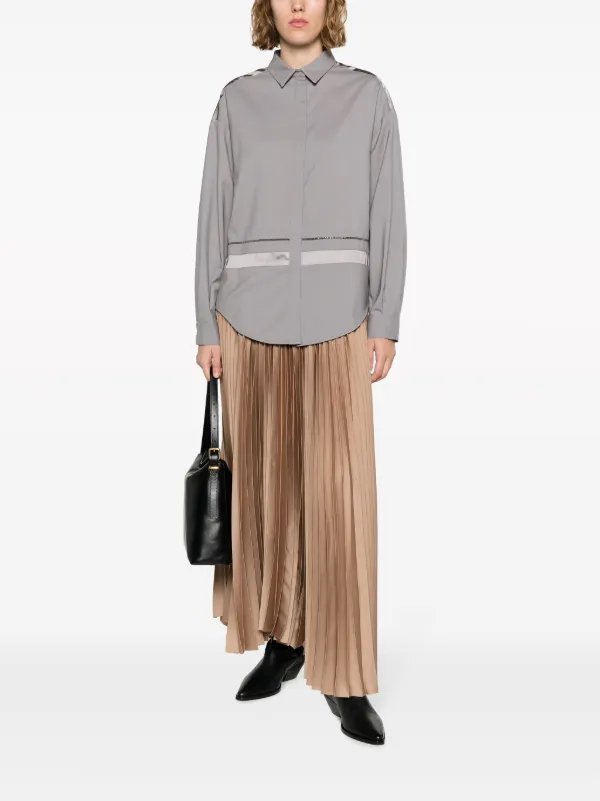 Fabiana Filippi long-sleeves Merino Shirt | Grey | FARFETCH BN