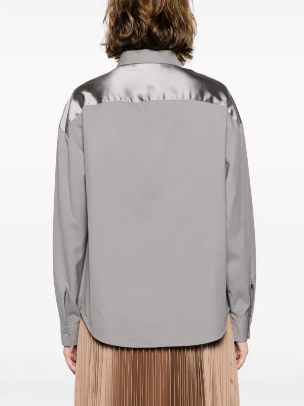 Fabiana Filippi long-sleeves Merino Shirt | Grey | FARFETCH BN