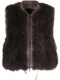 Fabiana Filippi shearling zip-up gilet - Grey