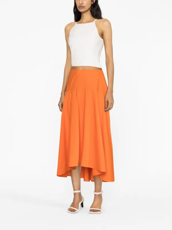 スカート FABIANA FILIPPI Woman Skirt White GND275F778L366 VR1 Cotton and silk mikado skirt, vanilla for Women | Fabiana